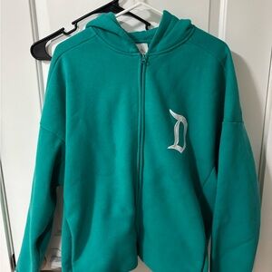 Disneyland Teal Hoodie with Embroidered Initial